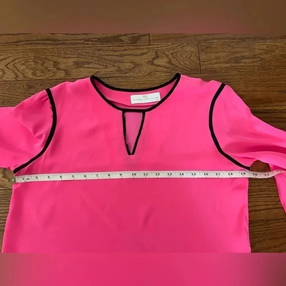 Amanda Richard Blouse 👚 100 % Silk Sz M - Picture 4 of 7
